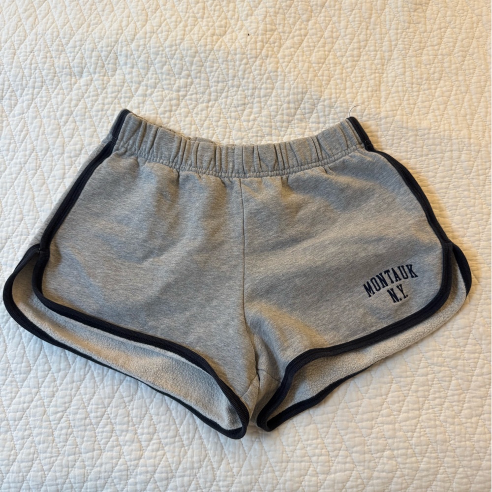 Brandy Melville Gray Athletic Shorts with Black Trim